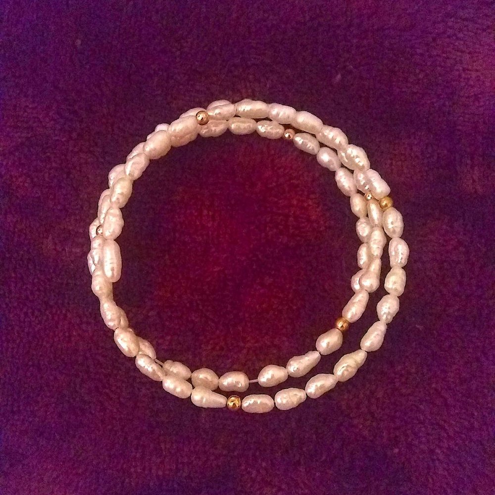 Freshwater Pearl Coil Bracelet